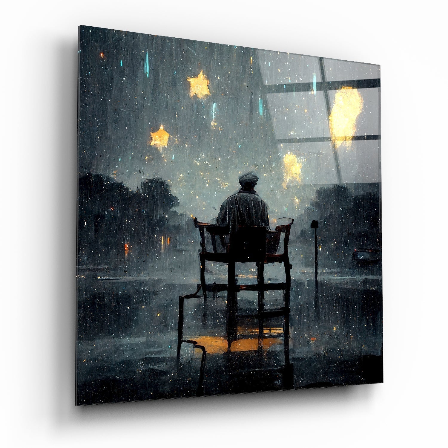 Star Rain Glass Wall Art  || Designer Collection | Insigne Art Design