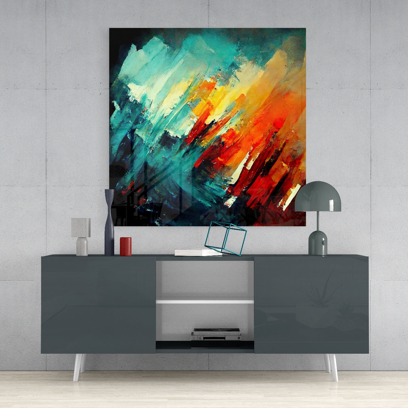Brush Glass Wall Art  || Designers Collection | Insigne Art Design