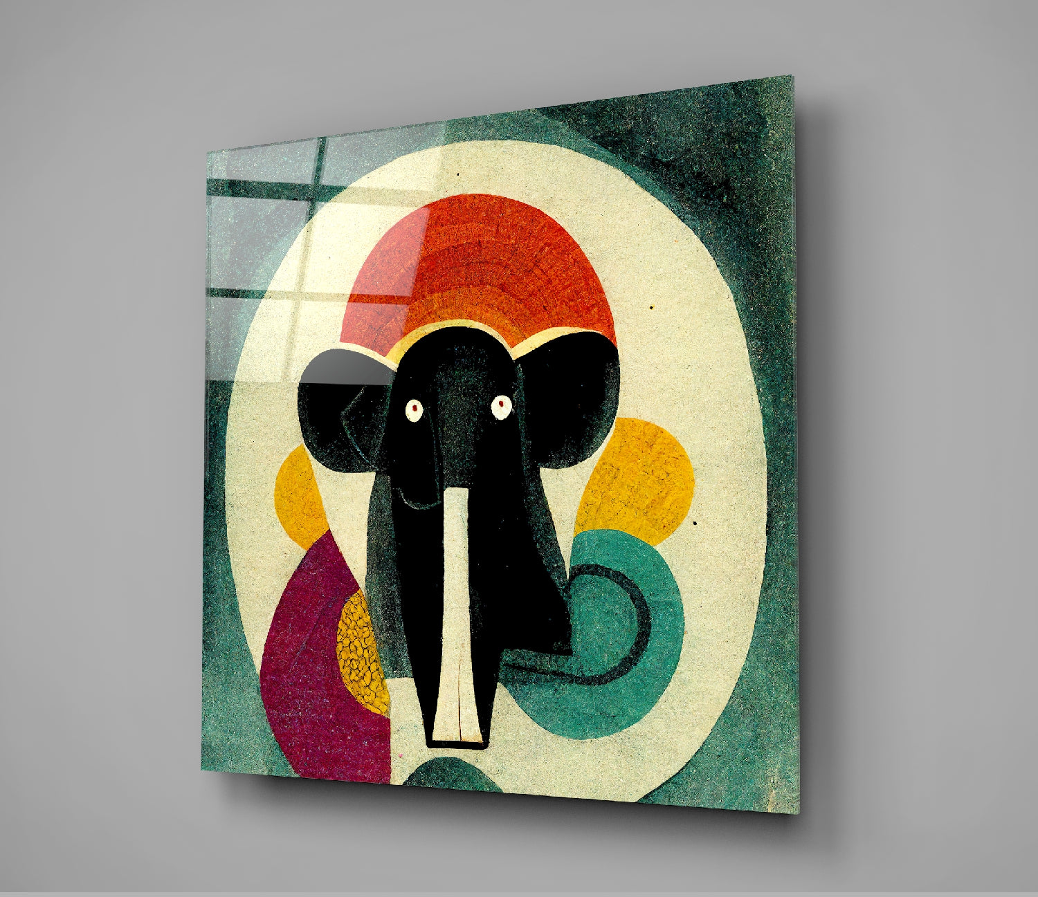 Wassily's Elephant Glass Wall Art  || Designer Collection | Insigne Art Design