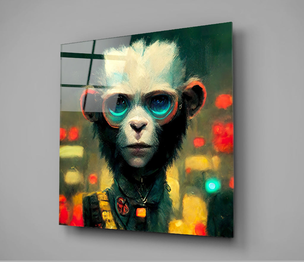 The Monkey Glass Wall Art  || Designer Collection | Insigne Art Design