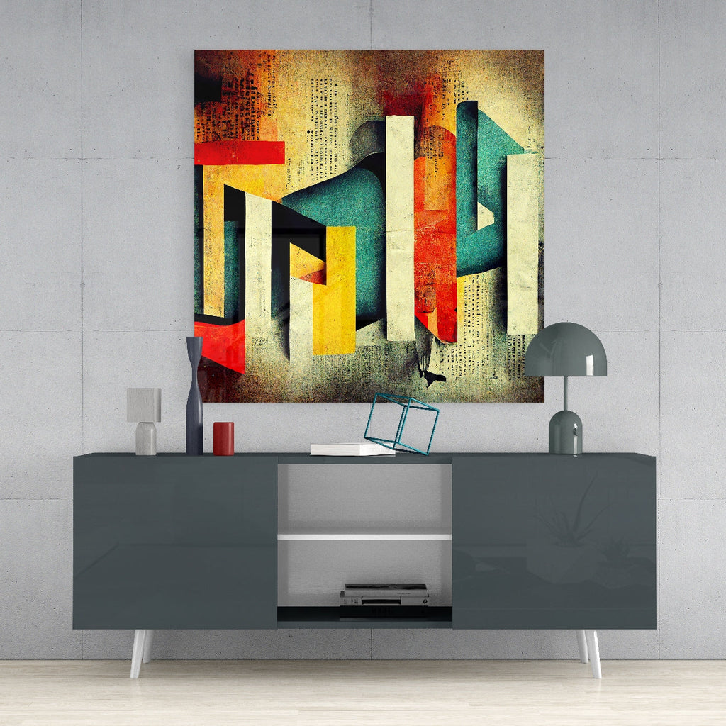 Lost Alphabet Glass Wall Art  || Designer Collection | Insigne Art Design