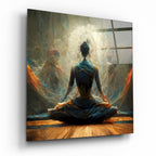 Meditation Glass Wall Art  || Designer Collection | Insigne Art Design