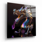 Dragon's Roar Glass Wall Art  || Designers Collection | Insigne Art Design