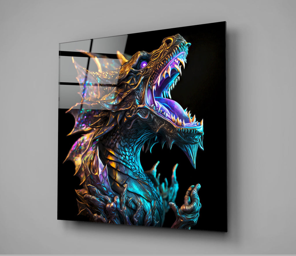 Dragon's Roar Glass Wall Art  || Designers Collection | Insigne Art Design