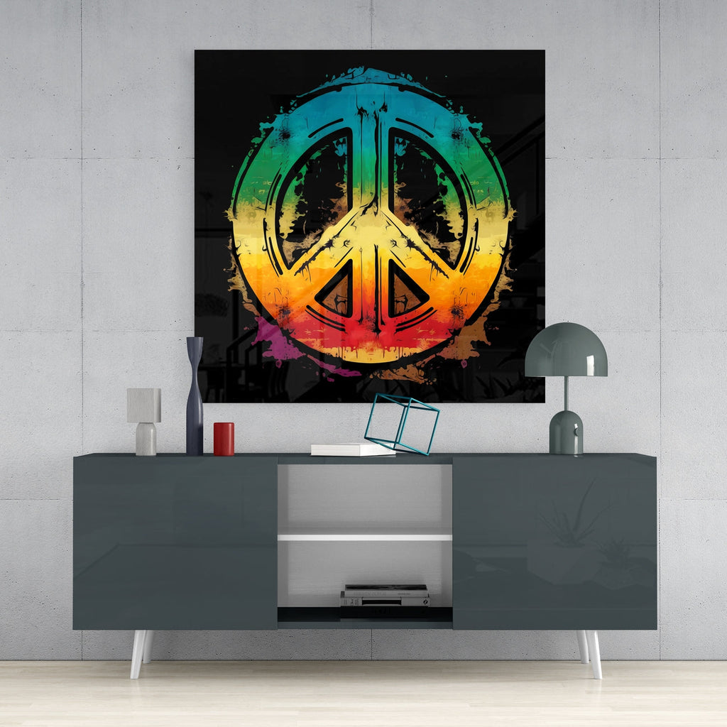 Peace Glass Wall Art  || Designer Collection | Insigne Art Design