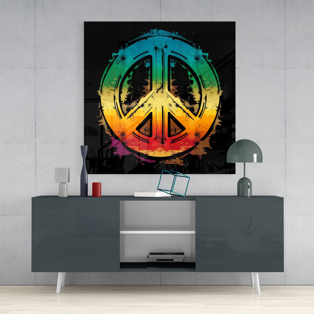 Peace Glass Wall Art  || Designer Collection | Insigne Art Design