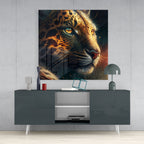 Leopard Glass Wall Art  || Designer Collection | Insigne Art Design