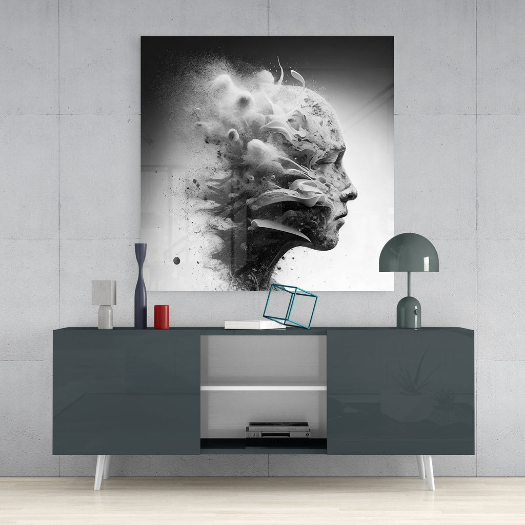 Smoked Thoughts Glass Wall Art  || Designer Collection | Insigne Art Design