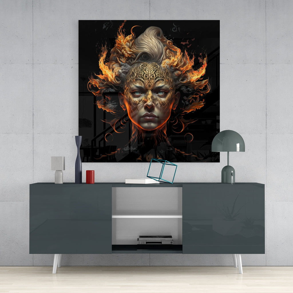 The Wrath of the Woman Glass Wall Art  || Designer Collection | Insigne Art Design