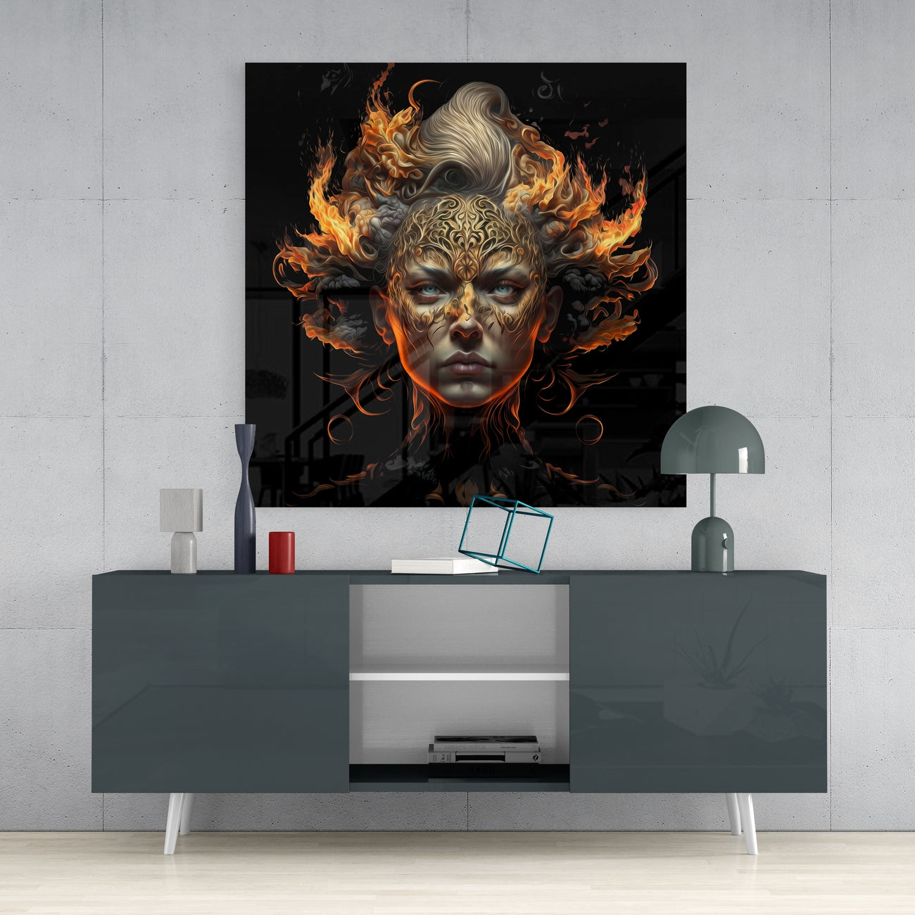 The Wrath of the Woman Glass Wall Art  || Designer Collection | Insigne Art Design
