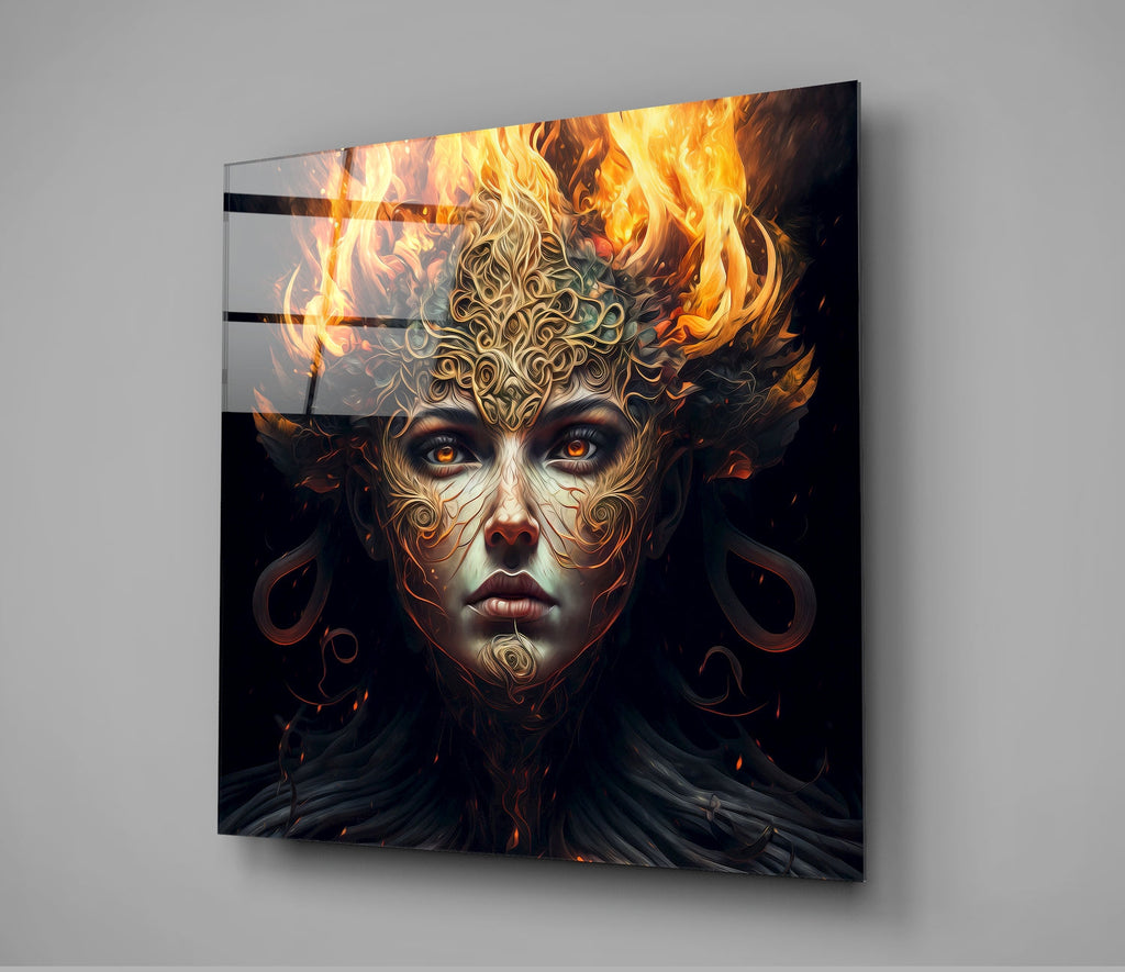 The Wrath of the Woman Glass Wall Art  || Designer Collection | Insigne Art Design