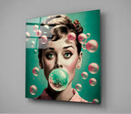 Audrey Hepburn Glass Wall Art  || Designers Collection | Insigne Art Design