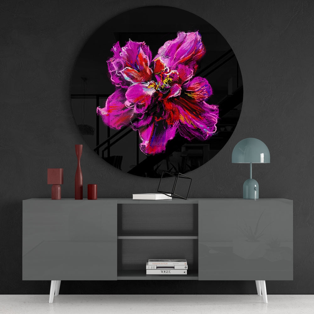 Flower Glass Wall Art