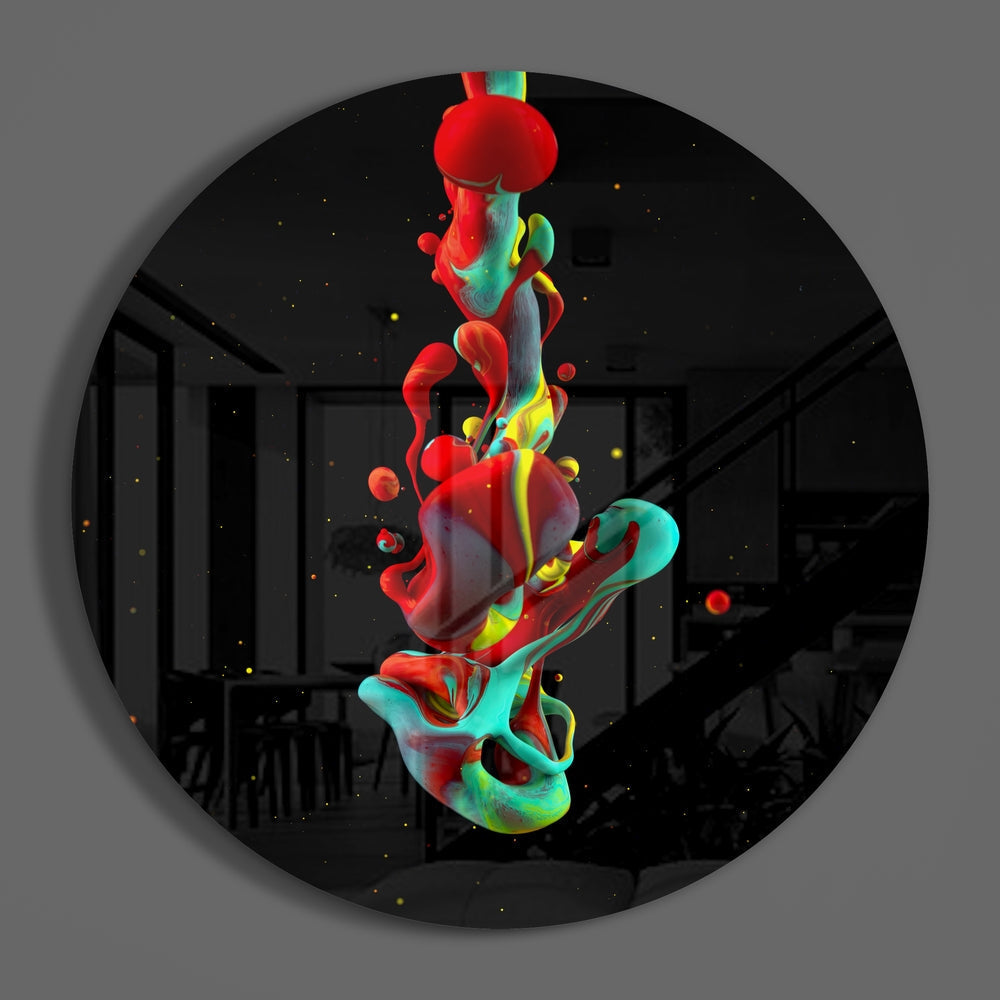 Abstract Glass Wall Art
