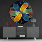 Colorful Flower Glass Wall Art