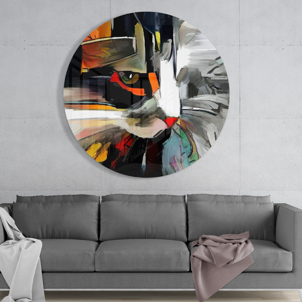 Cat Glass Wall Art