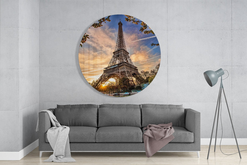 Eiffel Tower Glass Wall Art