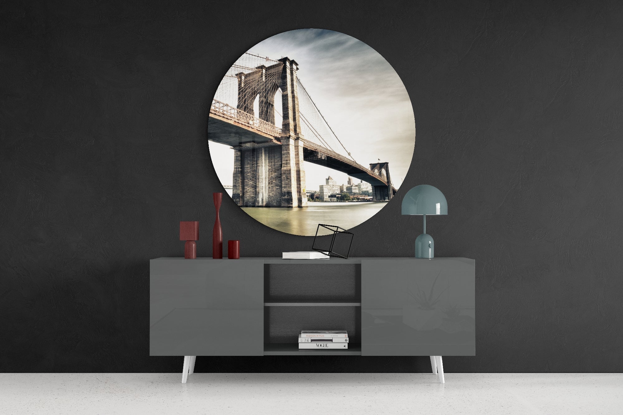 Brooklyn Bridge Glass Wall Art