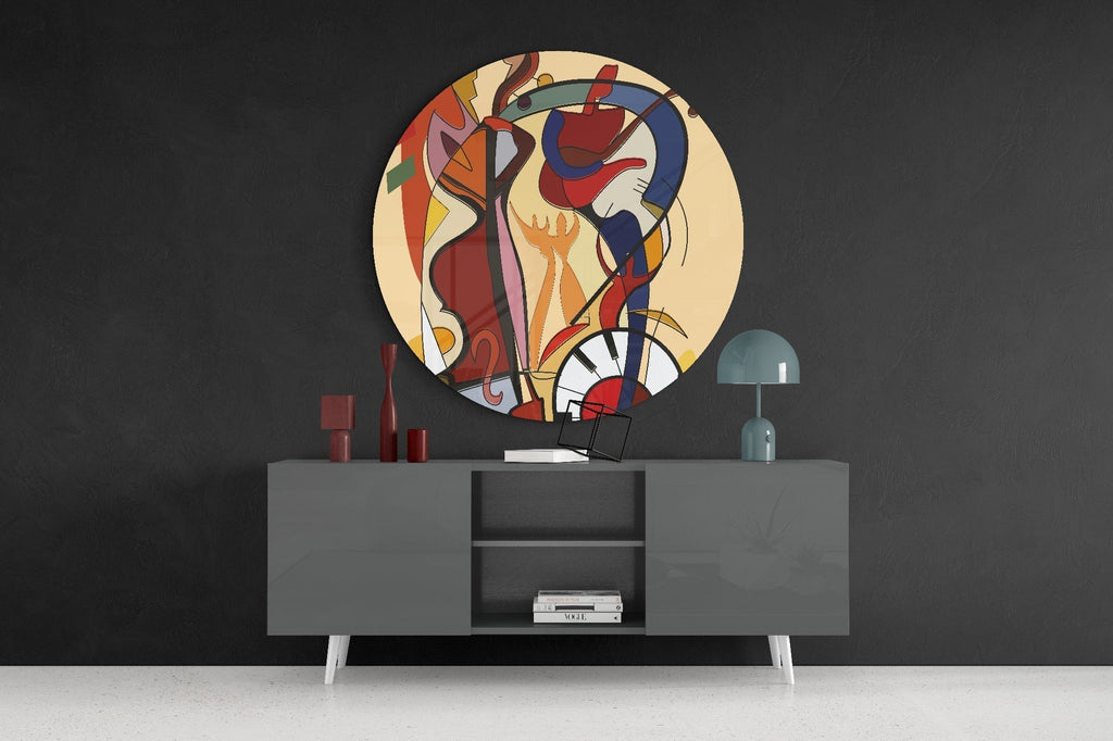 Spirit of Lines Glass Wall Art