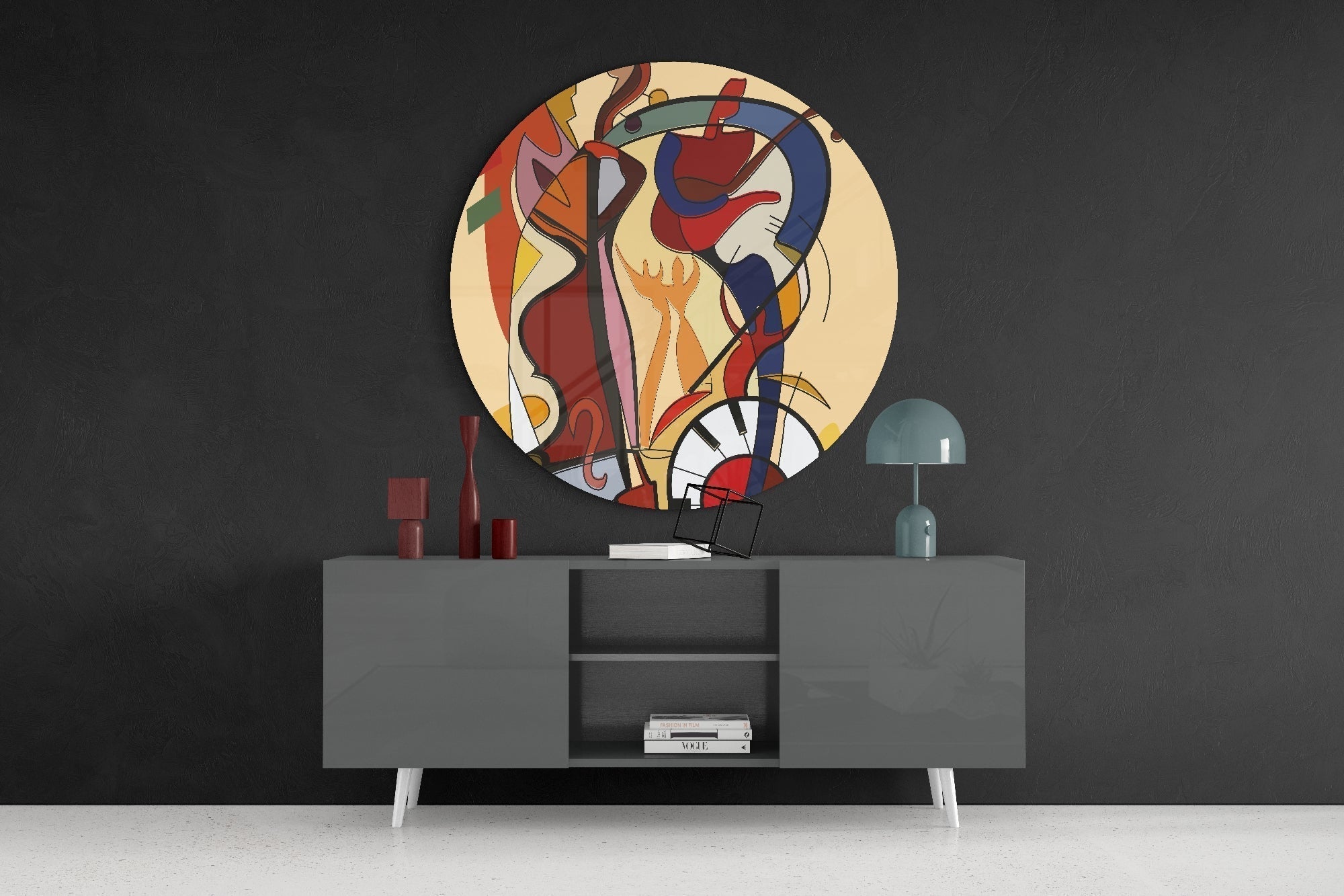 Spirit of Lines Glass Wall Art