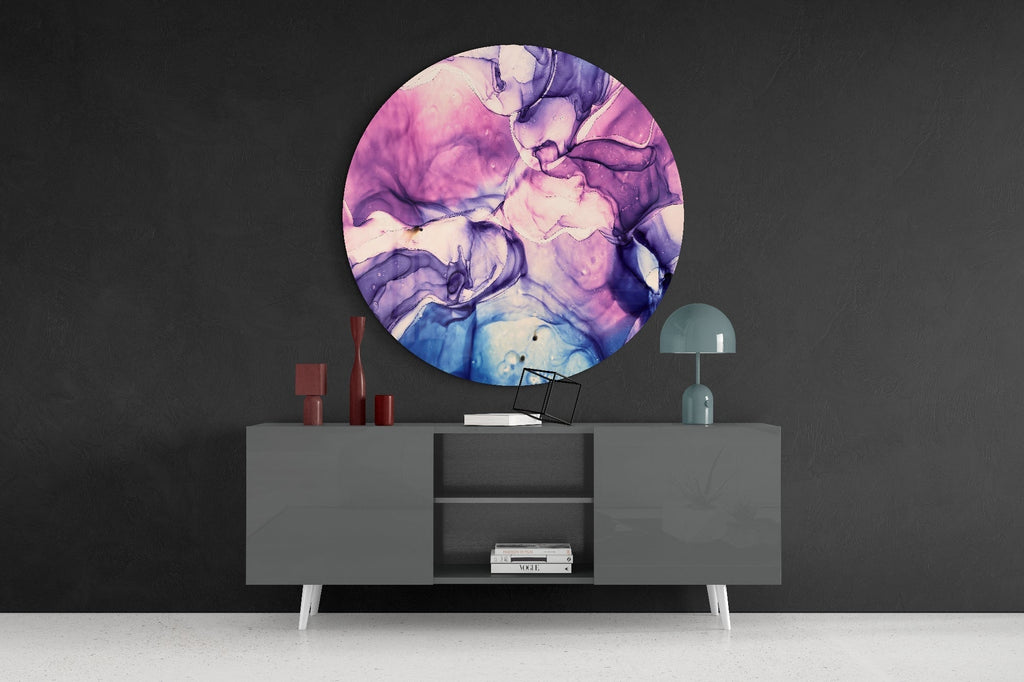 Pink Marble Glass Wall Art