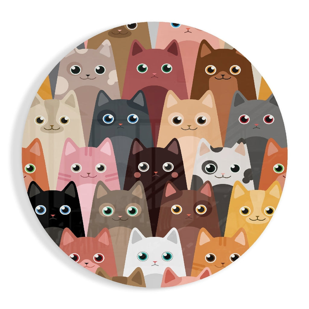 Cats Glass Wall Art