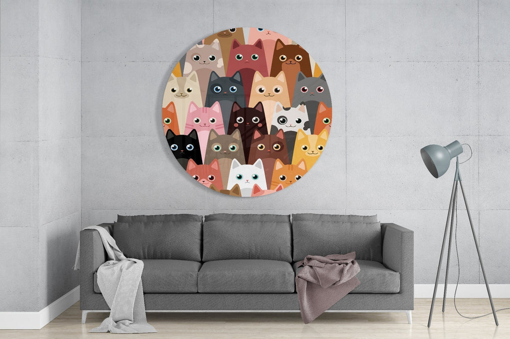 Cats Glass Wall Art