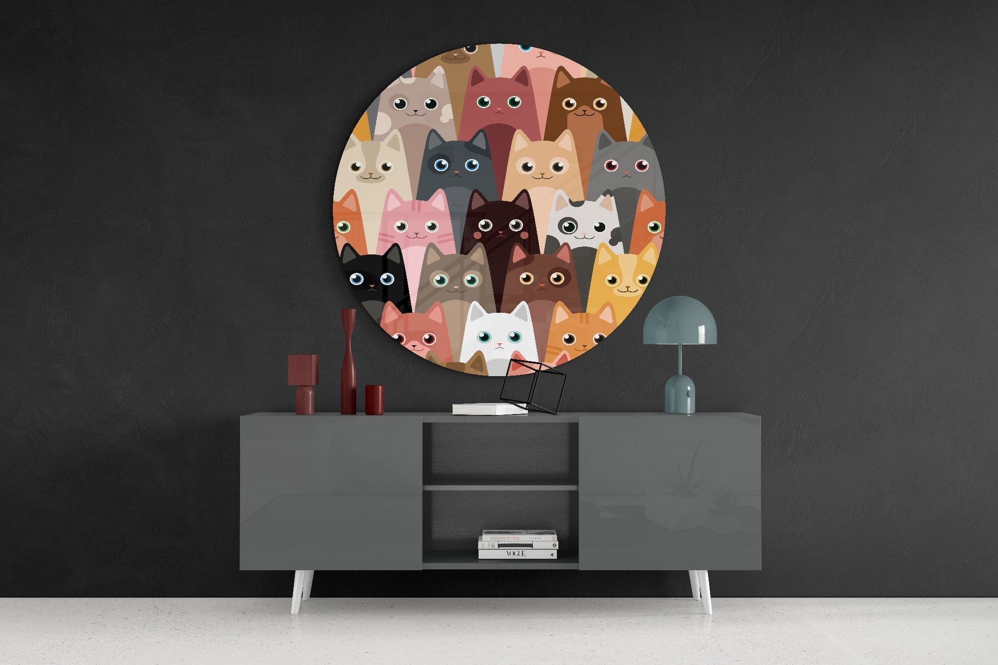 Cats Glass Wall Art