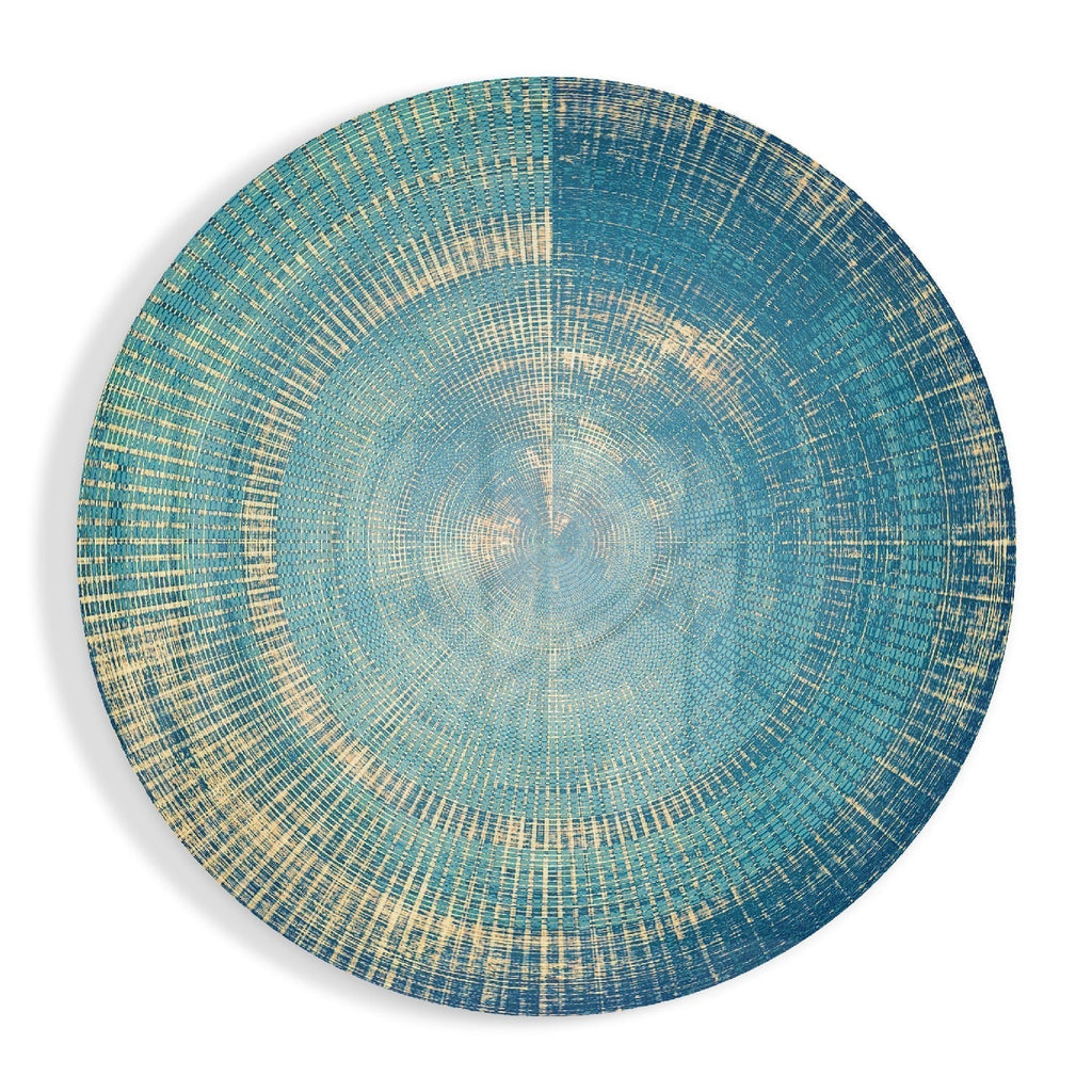 Blue Splash Glass Wall Art