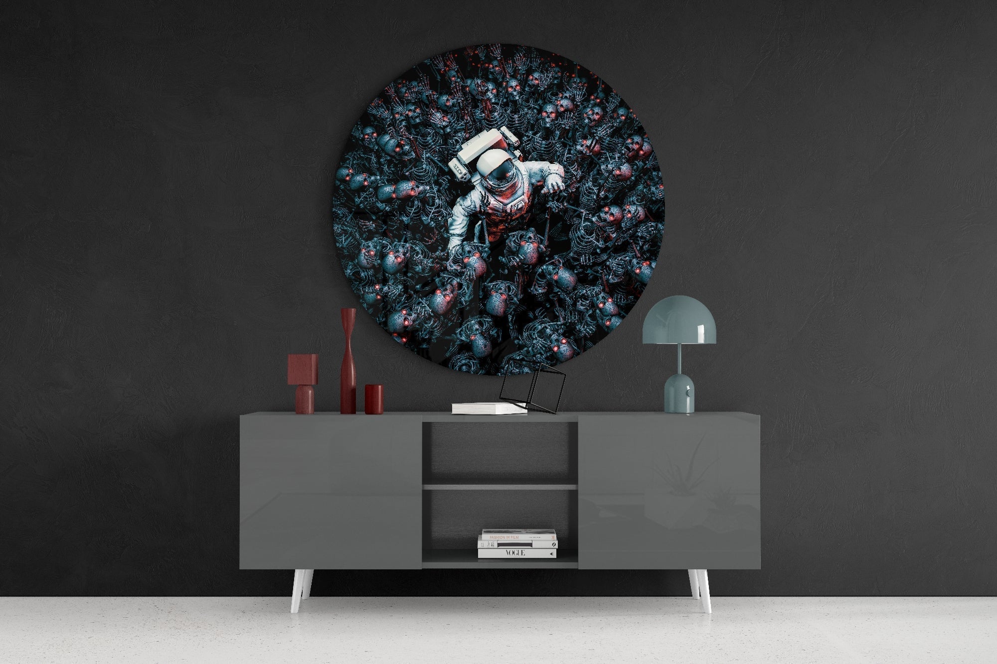 Android Cemetery Glass Wall Art