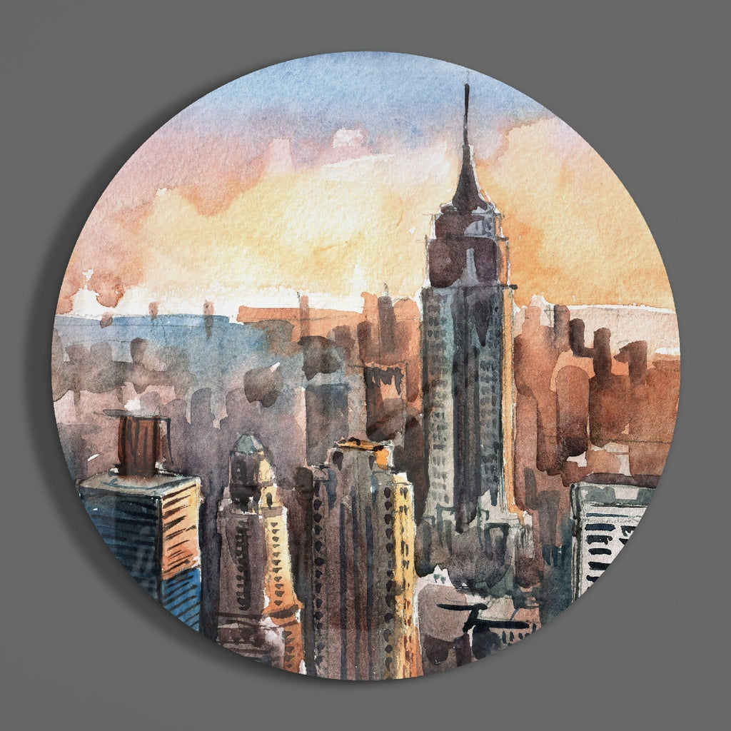 New York Glass Wall Art