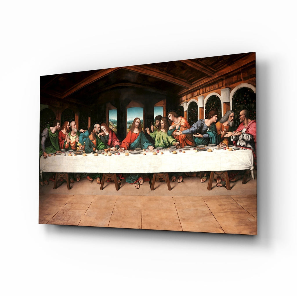 Last Supper Remastered GlassÂ WallÂ Art