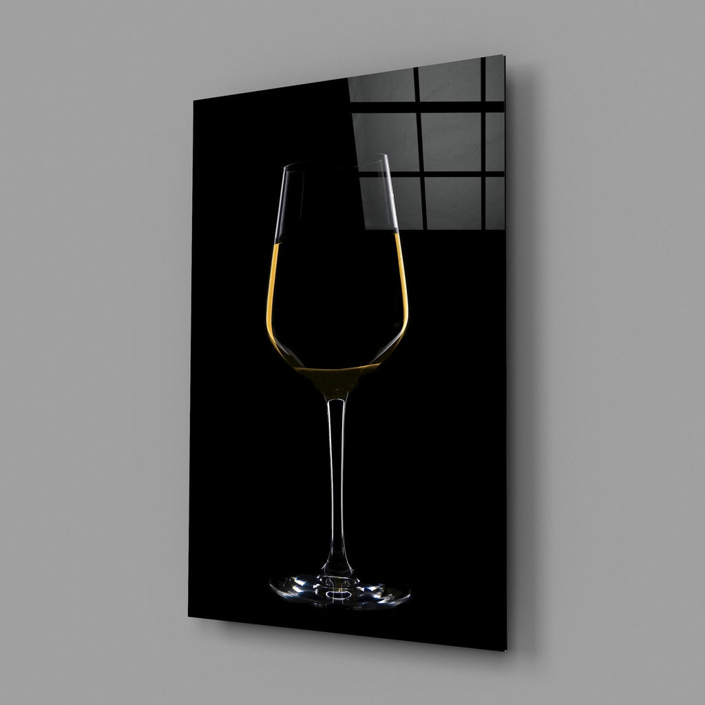 White Wine Glass Wall Art