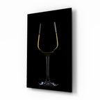 White Wine Glass Wall Art