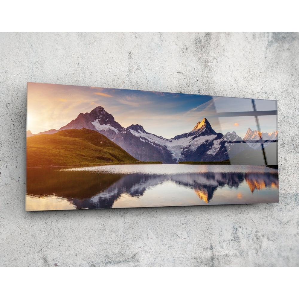 Mountain Glass Wall Art (92x36 cm)
