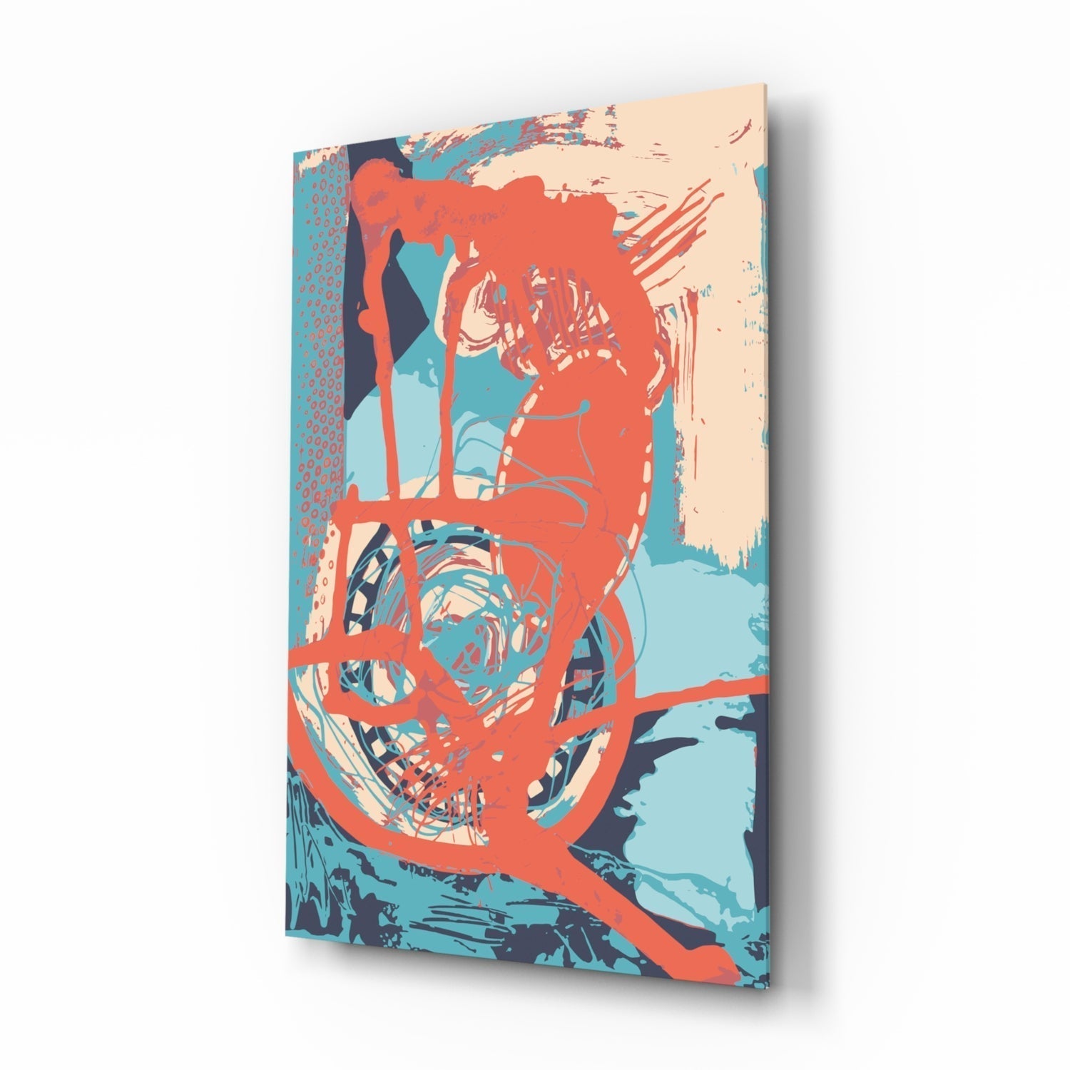 Abstract Colors Glass Wall Art