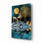 Deers Glass Wall Art