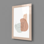 Abstract Shapes Glass Wall Art