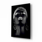 Silver Woman Glass Wall Art