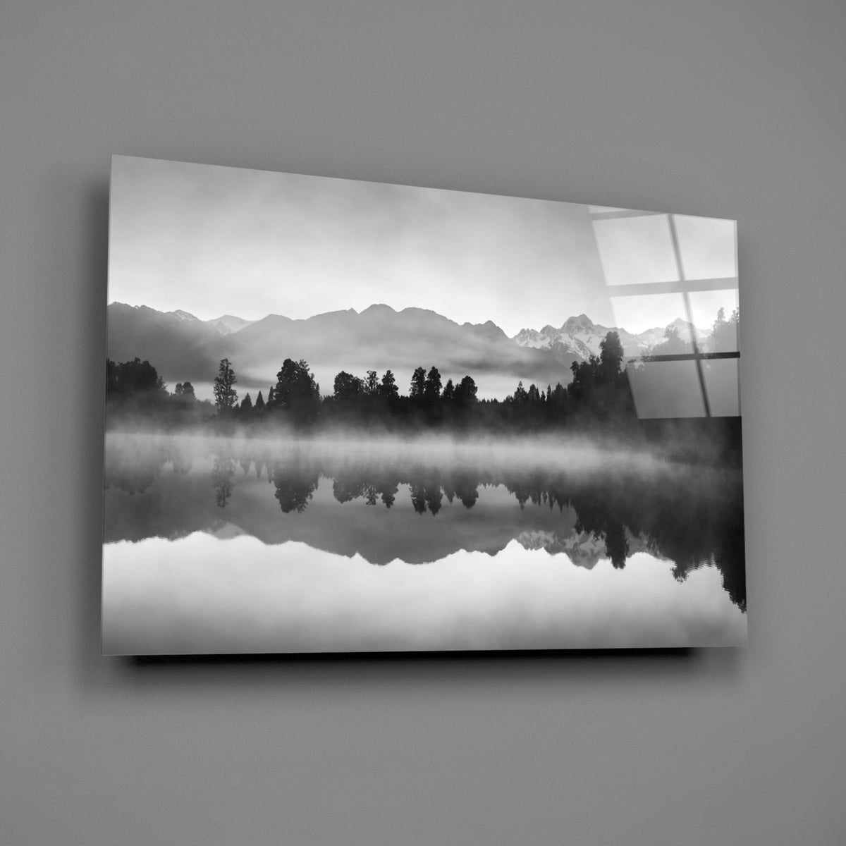 Lake View Glass Wall Art