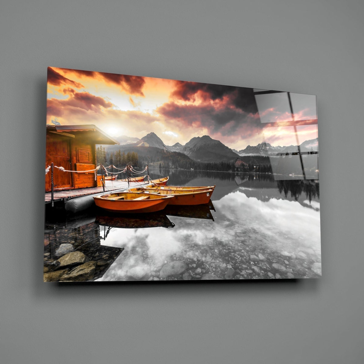 Sunrise Glass Wall Art