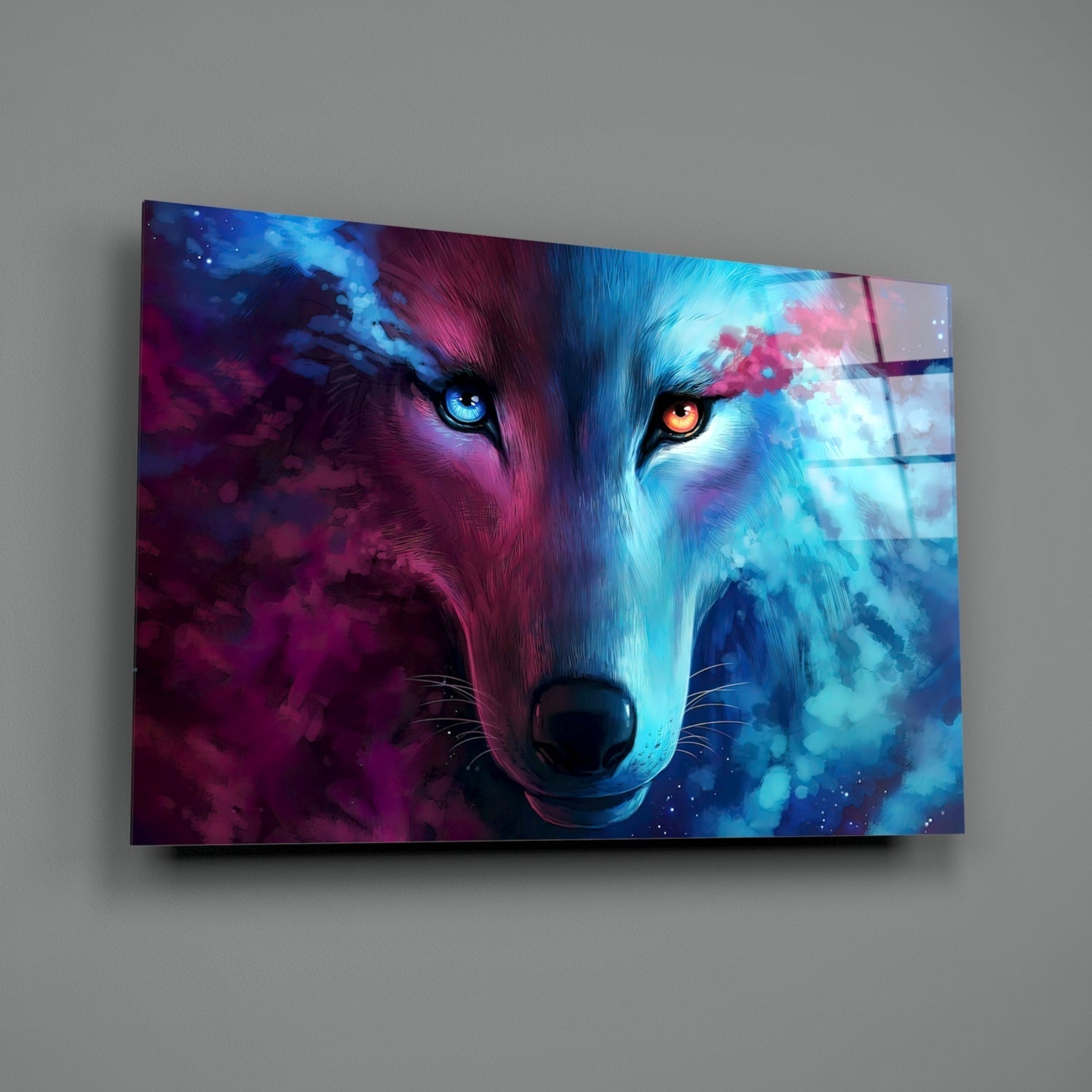 Wolf Glass Wall Art