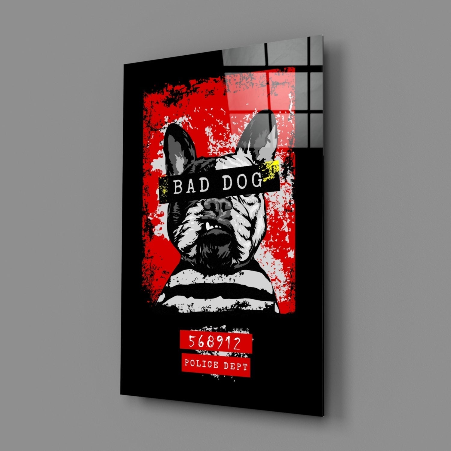 ‚ÄúBad Dog‚Äù Glass Wall Art