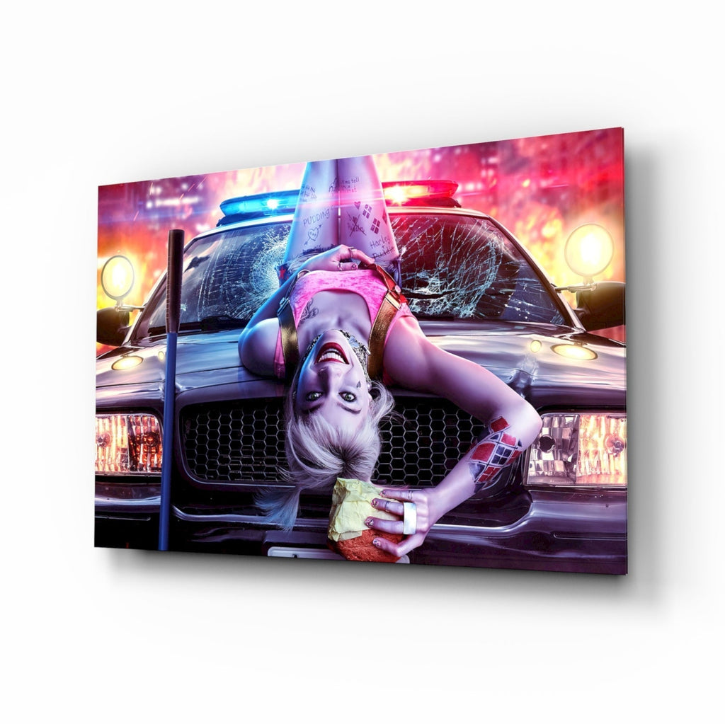 Harley Quinn Glass Art