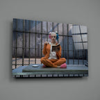 Harley Quinn Glass Art