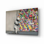 Behind the Curtain Glass Art