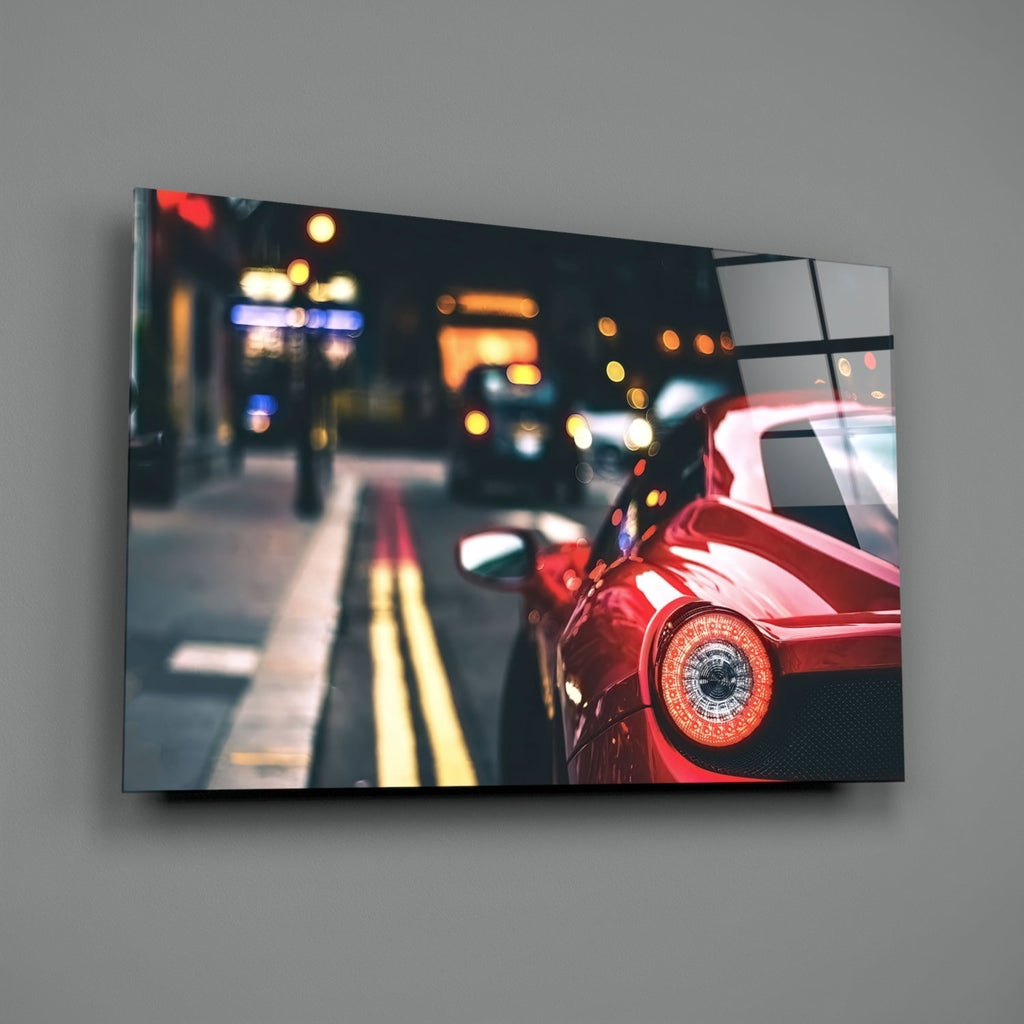 Ferrari‚Äôs Red Glass Wall Art