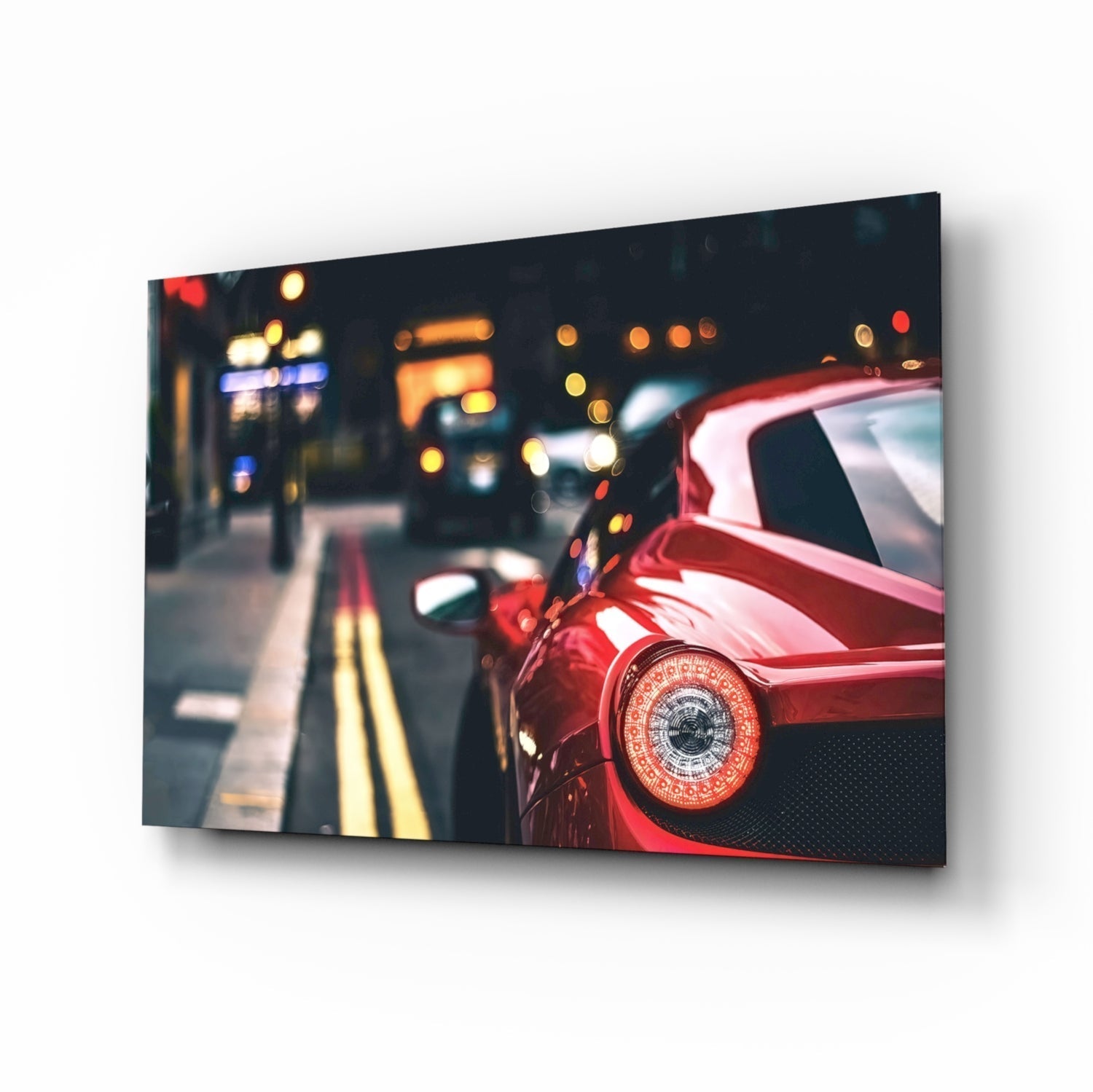 Ferrari‚Äôs Red Glass Wall Art