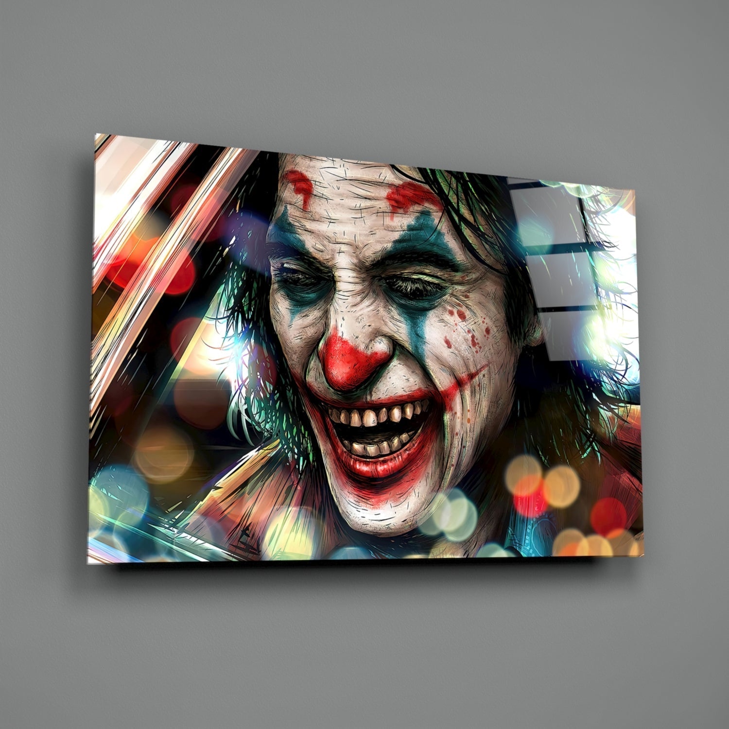 Joker‚Äôs Laugh Glass Wall Art