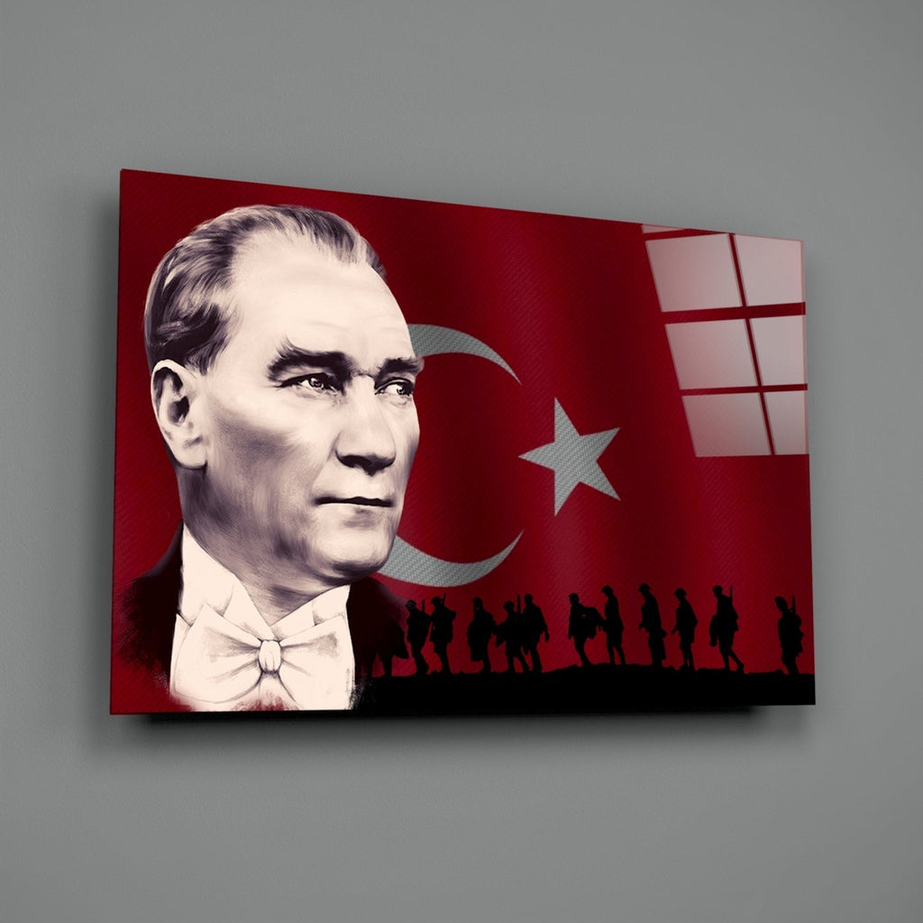 Ataturk Glass Wall Art
